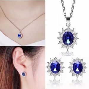 Fashion Zircon Necklace and Earrings Set